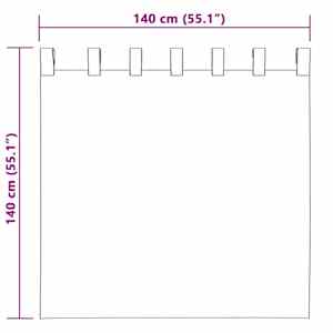 Závěsy na zatemnění s kroužky 2 pcs Světle modrá 140 x 140 cm - obrázek 8