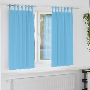 Závěsy na zatemnění s kroužky 2 pcs Světle modrá 175 x 140 cm - obrázek 1