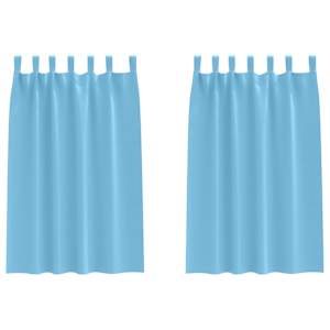 Závěsy na zatemnění s kroužky 2 pcs Světle modrá 175 x 140 cm - obrázek 2