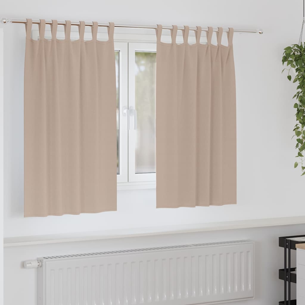 Pimendavad kardinad 2 pcs Pruunikashall 140 x 140 cm Polüester