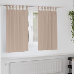 Závěsy na zatemnění s kroužky 2 pcs Taupe 140 x 140 cm - obrázek 1