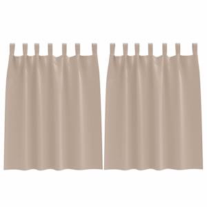 vidaXL Kardinad r&otilde;ngastega 2 tk Pruunikashall 140 x 140 cm Pol&uuml;ester