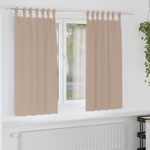 Zavese za zatemnitev z obroči 2 pcs Taupe 175 x 140 cm