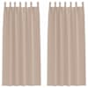 vidaXL Kardinad r&otilde;ngastega 2 tk Pruunikashall 225 x 140 cm Pol&uuml;ester