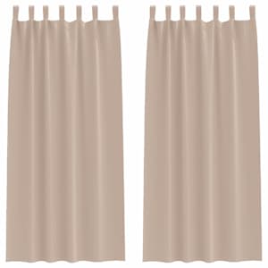 Závěsy na zatemnění s kroužky 2 pcs Taupe 245 x 140 cm - obrázek 2