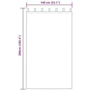 Závěsy na zatemnění s kroužky 2 pcs Taupe 260 x 140 cm - obrázek 8