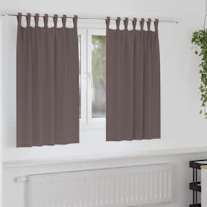 Závěsy na zatemnění s kroužky 2 pcs Tmavě hnědá 140 x 140 cm - obrázek 1