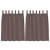 vidaXL Kardinad r&otilde;ngastega 2 tk Tume pruun 140 x 140 cm Pol&uuml;ester
