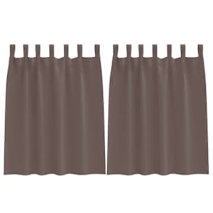 Závěsy na zatemnění s kroužky 2 pcs Tmavě hnědá 140 x 140 cm - obrázek 2