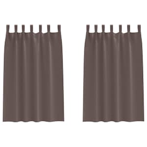 Závěsy na zatemnění s kroužky 2 pcs Tmavě hnědá 175 x 140 cm - obrázek 2