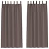 vidaXL Kardinad r&otilde;ngastega 2 tk Tume pruun 245 x 140 cm Pol&uuml;ester