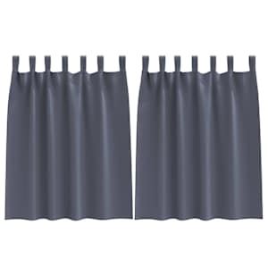 Závěsy na zatemnění s kroužky 2 pcs Antracit 140 x 140 cm - obrázek 2
