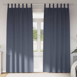 Závěsy na zatemnění s kroužky 2 pcs Antracit 245 x 140 cm - obrázek 1