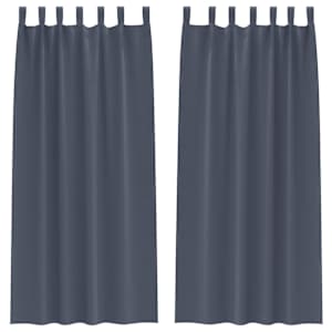 Závěsy na zatemnění s kroužky 2 pcs Antracit 245 x 140 cm - obrázek 2