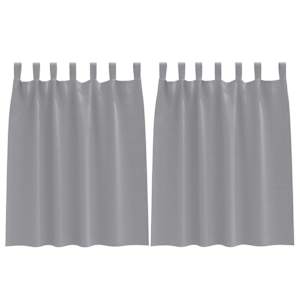 vidaXL Kardinad r&otilde;ngastega 2 tk Helehall 140 x 140 cm Pol&uuml;ester