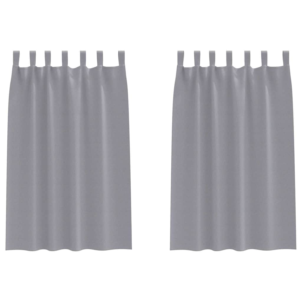  vidaXL Függönyök 2 pcs Világosszürke 175 x 140 cm Poliészter akciós termékkép 1