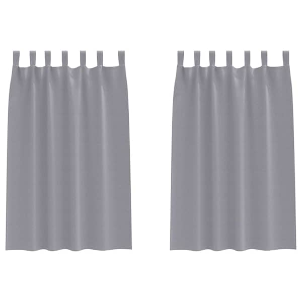 vidaXL Kardinad r&otilde;ngastega 2 tk Helehall 175 x 140 cm Pol&uuml;ester