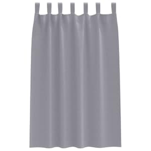Závěsy na zatemnění s kroužky 2 pcs Světle šedá 175 x 140 cm - obrázek 4