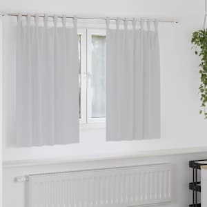 Závěsy na zatemnění s kroužky 2 pcs Světle šedá 140 x 140 cm - obrázek 1