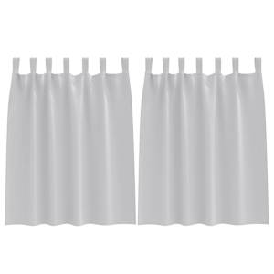 vidaXL Kardinad r&otilde;ngastega 2 tk Helehall 140 x 140 cm Pol&uuml;ester