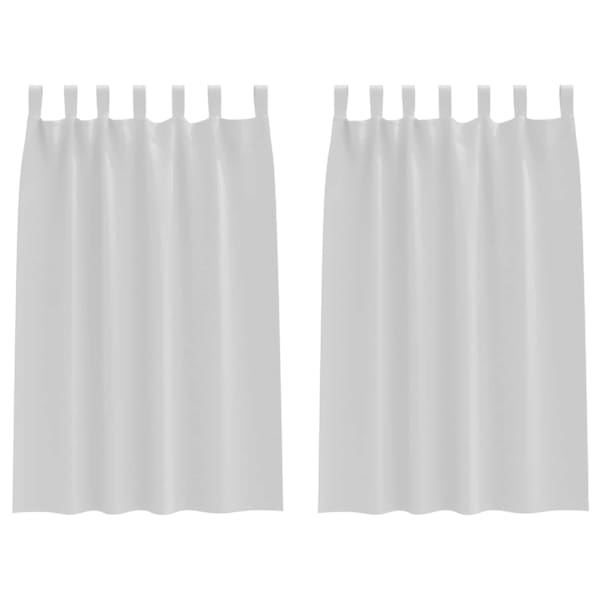 vidaXL Kardinad r&otilde;ngastega 2 tk Kahvatu Hall 175 x 140 cm Pol&uuml;ester
