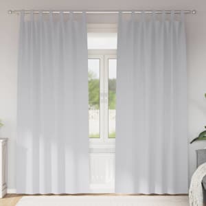 Závěsy na zatemnění s kroužky 2 pcs Světlá šedá 225 x 140 cm - obrázek 1