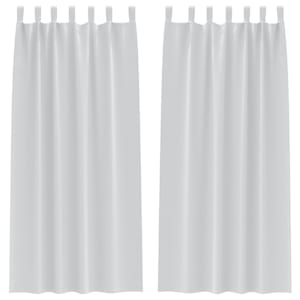 Závěsy na zatemnění s kroužky 2 pcs Světlá šedá 225 x 140 cm - obrázek 2