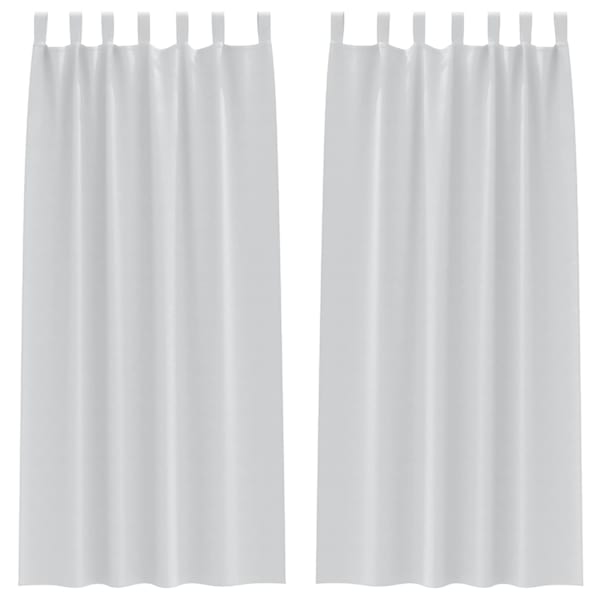 vidaXL Kardinad r&otilde;ngastega 2 tk Kahvatu Hall 245 x 140 cm Pol&uuml;ester