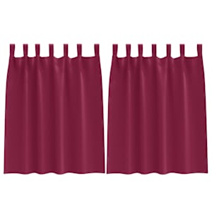 Závěsy na zatemnění s kroužky 2 pcs Víno Červené 140 x 140 cm - obrázek 2