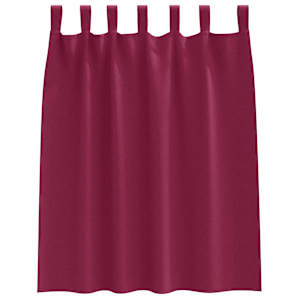 Závěsy na zatemnění s kroužky 2 pcs Víno Červené 140 x 140 cm - obrázek 4