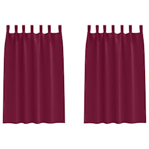 Závěsy na zatemnění s kroužky 2 pcs Víno Červené 175 x 140 cm - obrázek 2