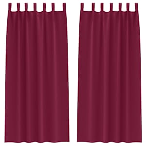 Závěsy na zatemnění s kroužky 2 pcs Víno Červené 245 x 140 cm - obrázek 2