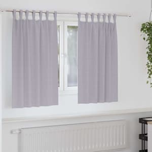 Závěsy na zatemnění s kroužky 2 pcs Metalická šedá 140 x 140 cm - obrázek 1