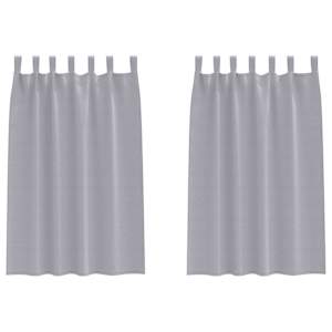 Závěsy na zatemnění s kroužky 2 pcs Metalická šedá 175 x 140 cm - obrázek 2