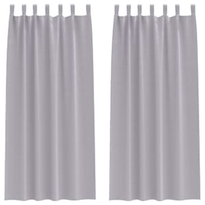 Závěsy na zatemnění s kroužky 2 pcs Metalická šedá 245 x 140 cm - obrázek 2