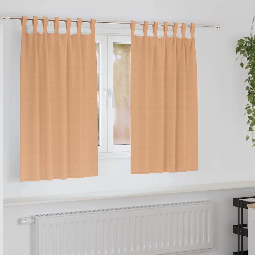 Pimendavad kardinad 2 pcs Helepruun 140 x 140 cm Polüester