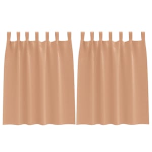 vidaXL Kardinad r&otilde;ngastega 2 tk Helepruun 140 x 140 cm Pol&uuml;ester