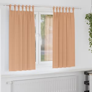 Závěsy na zatemnění s kroužky 2 pcs Světle hnědá 175 x 140 cm - obrázek 1