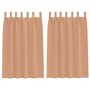 Závěsy na zatemnění s kroužky 2 pcs Světle hnědá 175 x 140 cm - obrázek 2