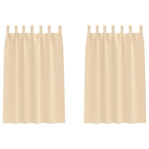 Závěsy na zatemnění s kroužky 2 pcs Krémová 175 x 140 cm - obrázek 2