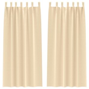 Závěsy na zatemnění s kroužky 2 pcs Krémová 225 x 140 cm - obrázek 2