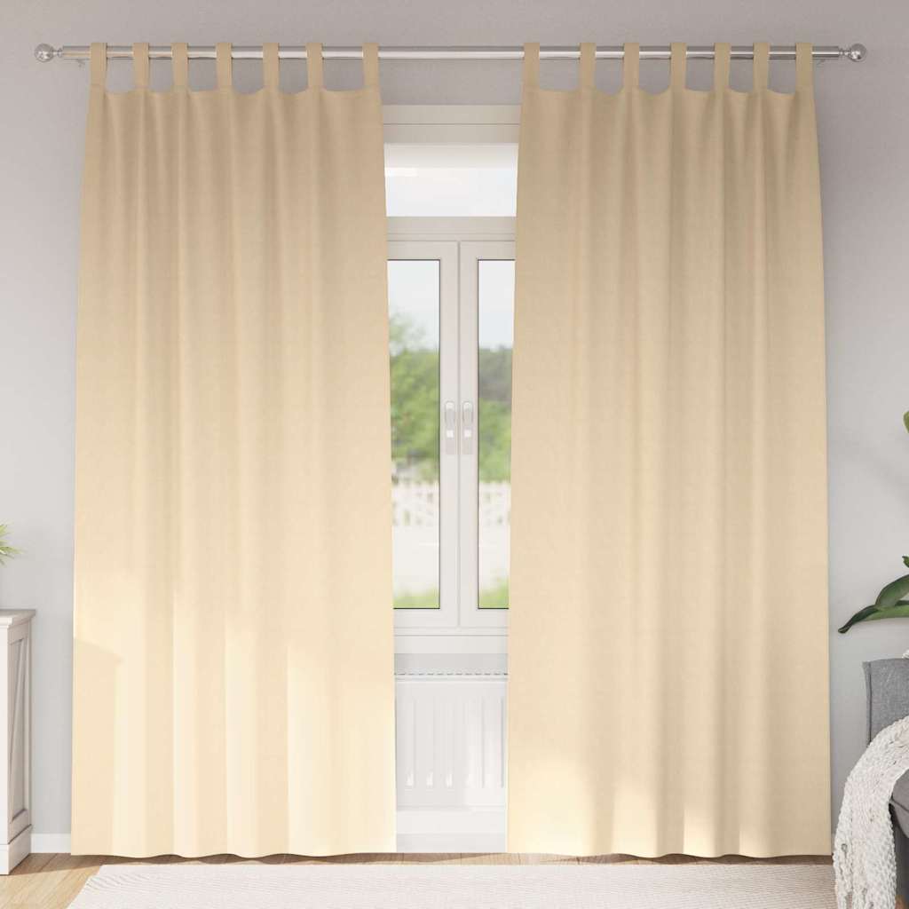 Gardiner med gardiner 2 pcs Creme 260 x 140 cm Polyester