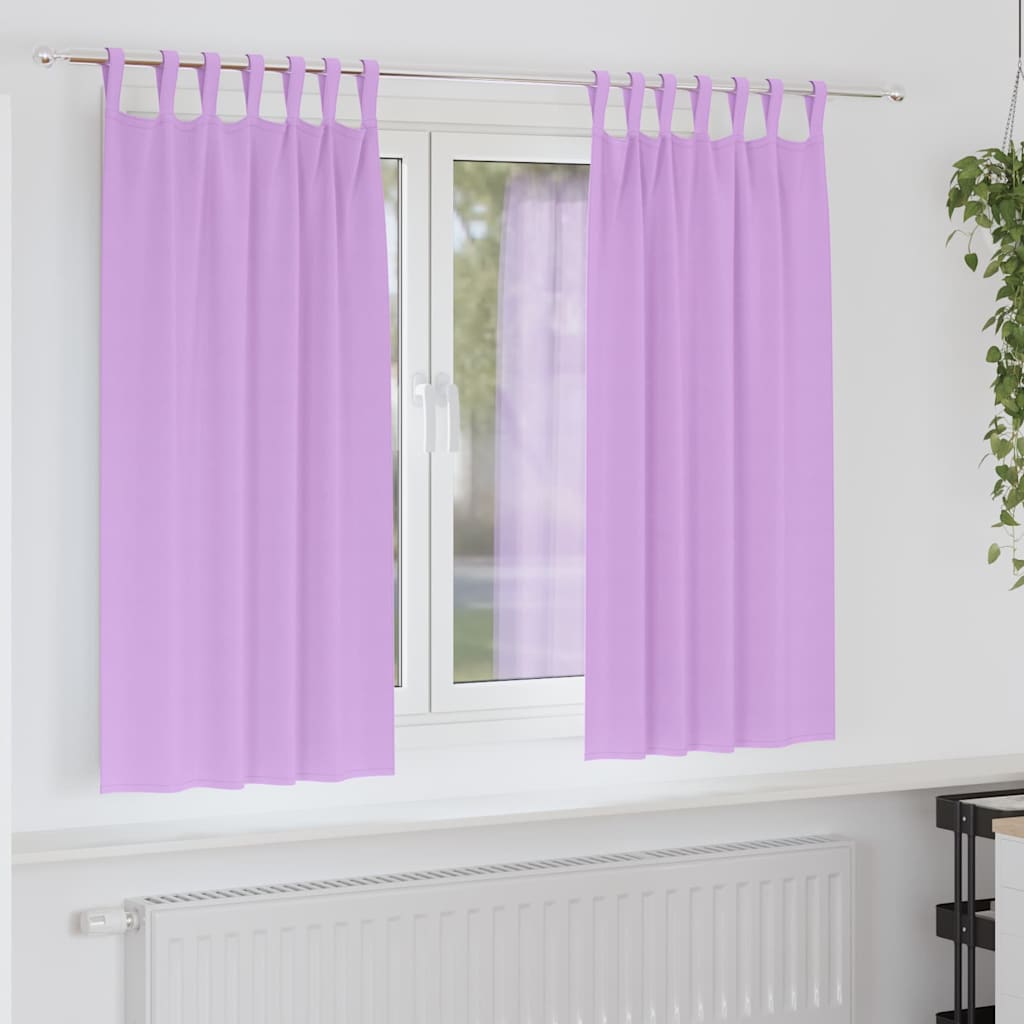 Gordijnen met gordijnen 2 pcs Paars Polyester