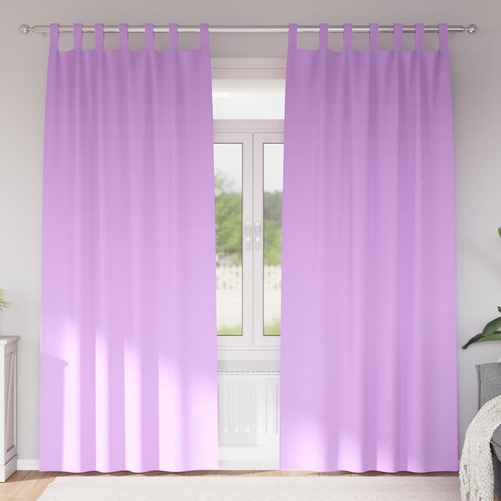 Gardiner med gardiner 2 pcs Lilla 245 x 140 cm Polyester