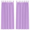 vidaXL Kardinad r&otilde;ngastega 2 tk Lilla 260 x 140 cm Pol&uuml;ester