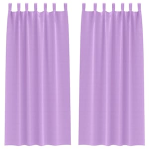 Závěsy na zatemnění s kroužky 2 pcs Fialová 260 x 140 cm - obrázek 2