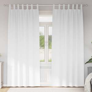 Závěsy na zatemnění s kroužky 2 pcs Úplně bílá 245 x 140 cm - obrázek 1