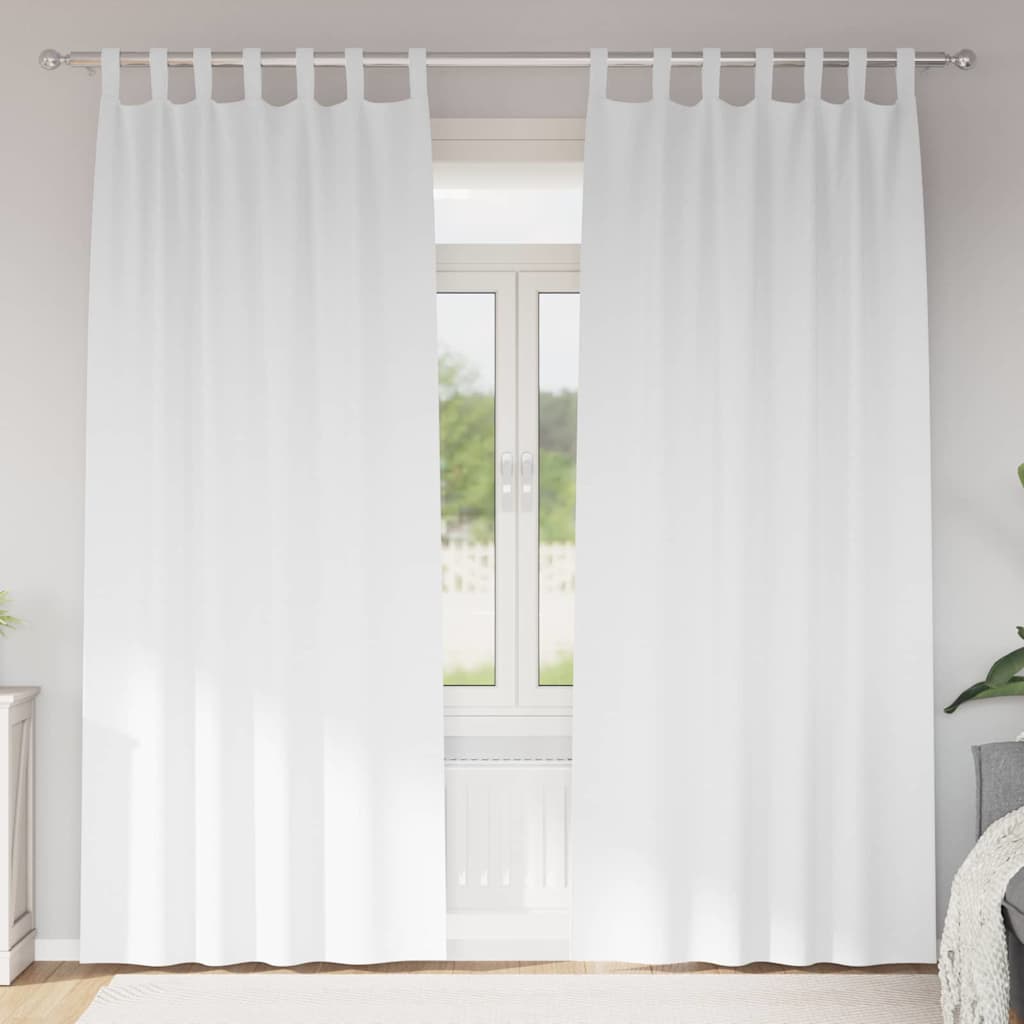 Kardinaid kardinatega 2 pcs Puhas valge 260 x 140 cm Polüester