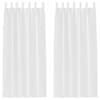 vidaXL Kardinad r&otilde;ngastega 2 tk PUHAS VALGE 260 x 140 cm Pol&uuml;ester