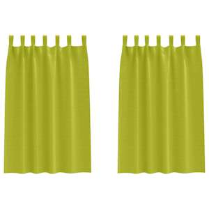 Závěsy na zatemnění s kroužky 2 pcs Zelená 175 x 140 cm - obrázek 2
